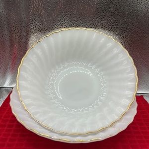 Anchor, hocking, Fire king set of two serving bowls